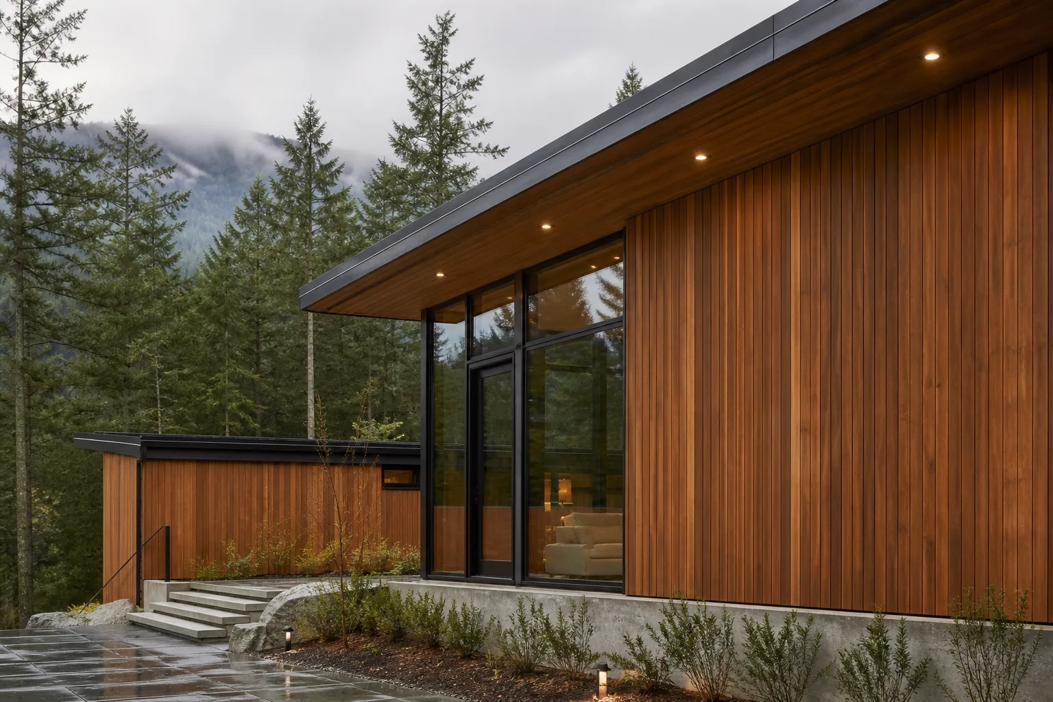 Thermally modified wood architecture in Kirkland, WA